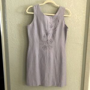 Petite Sophisticate Lavender Sleeveless Dress